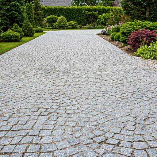 Podjazd z kostki granitowej